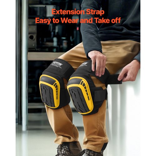 Knee Pads for Work Extended Heavy Duty Construction Knee Pads with 2