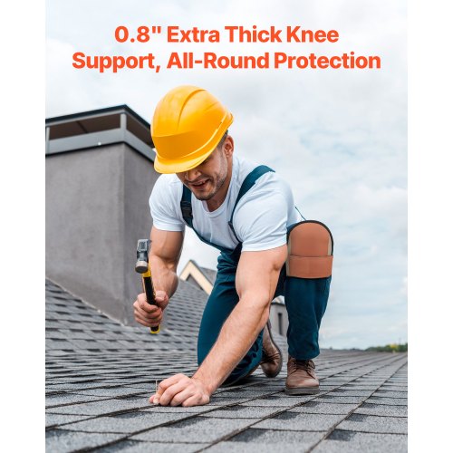 Knee Pads for Work Durable Leather Construction Pads Machine Washable Work