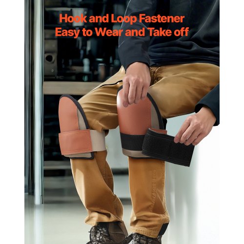 Knee Pads for Work Durable Leather Construction Pads Machine Washable Work