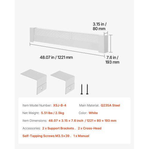 Baseboard Heater Covers Basic Series 4 ft Standard Electric Heating Unit