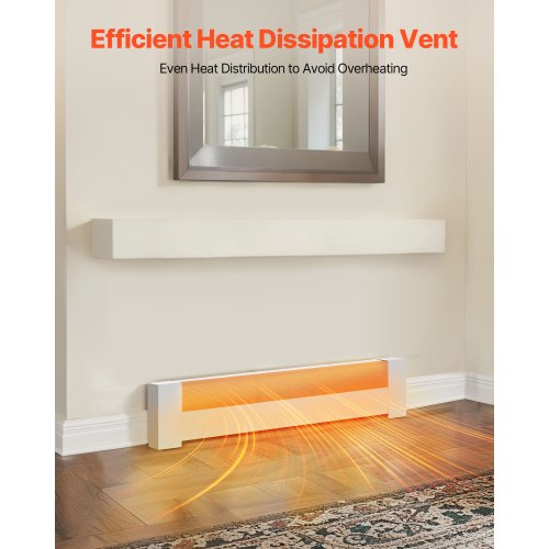 Baseboard Heater Covers Basic Series 3 ft Standard Electric Heating Unit