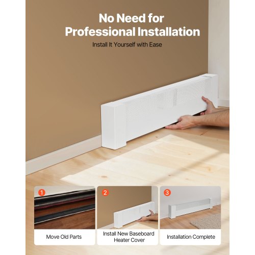 Baseboard Heater Covers Basic Series 3 ft Standard Electric Heating Unit