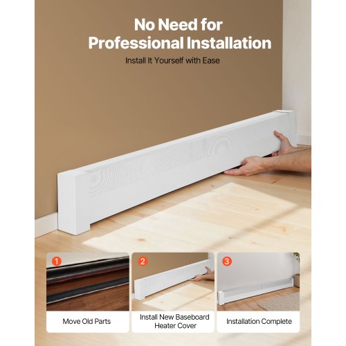 Baseboard Heater Covers Basic Series 6 ft Standard Electric Heating Unit