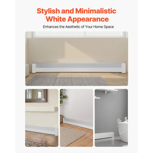 Baseboard Heater Covers Basic Series 6 ft Standard Electric Heating Unit