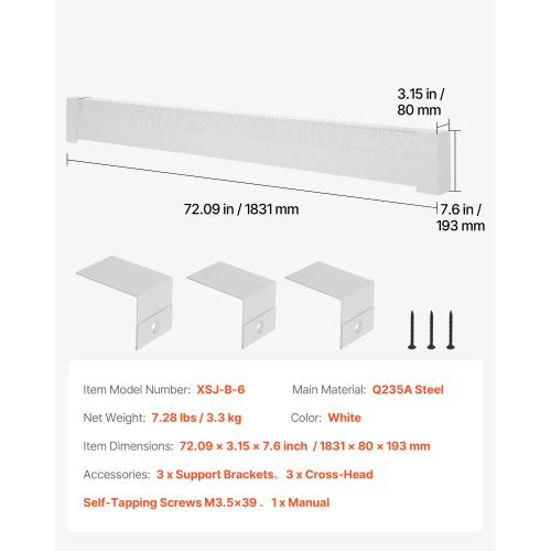 Baseboard Heater Covers Basic Series 6 ft Standard Electric Heating Unit