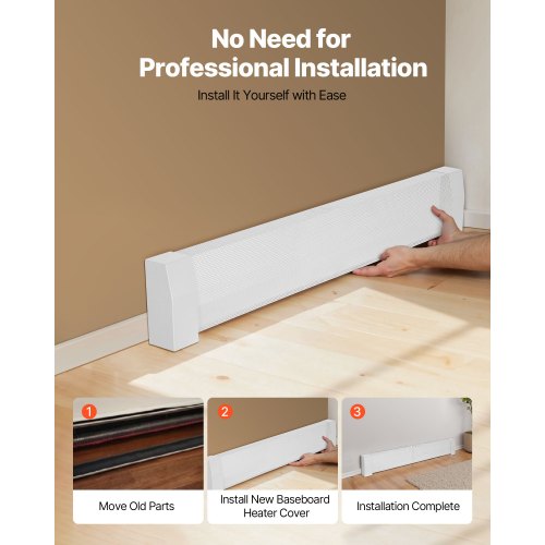 Baseboard Heater Covers Premium Series 4 ft Standard Electric Heating Unit