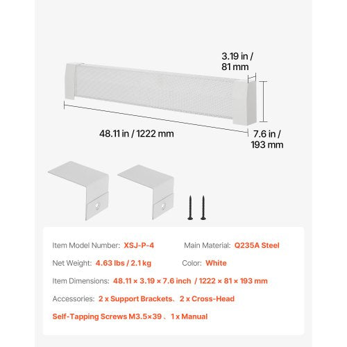 Baseboard Heater Covers Premium Series 4 ft Standard Electric Heating Unit