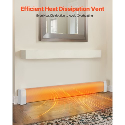 Baseboard Heater Covers Premium Series 6 ft Standard Electric Heating Unit