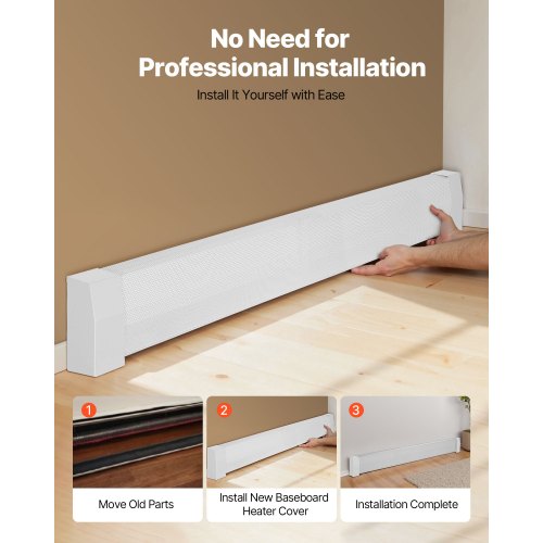 Baseboard Heater Covers Premium Series 6 ft Standard Electric Heating Unit