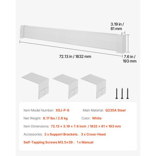 Baseboard Heater Covers Premium Series 6 ft Standard Electric Heating Unit