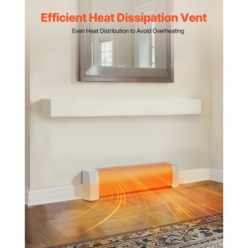 Baseboard Heater Covers Premium Series 3 ft Standard Electric Heating Unit