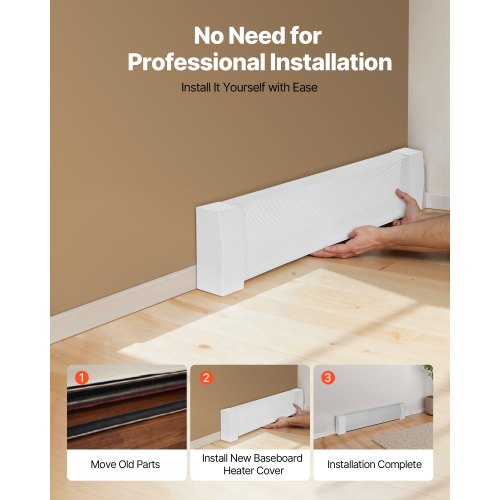 Baseboard Heater Covers Premium Series 3 ft Standard Electric Heating Unit