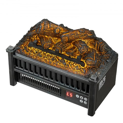Electric Fireplace Log 16 inch Fireplace Insert Log Heater with Remote