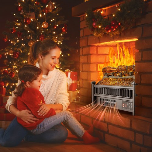 Electric Fireplace Log 20 inch Fireplace Insert Log Heater with Remote