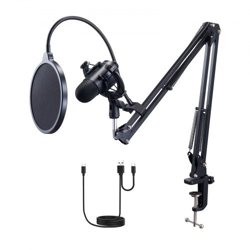USB Microphone 192kHz24bit Professional Condenser Microphone Kit with Boom Arm