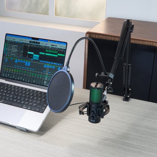 USB Microphone 192 kHz24bit Professional Condenser Microphone Kit with Boom Arm