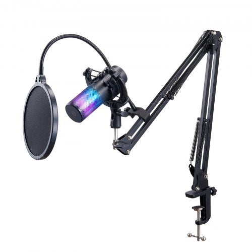 USB Microphone 192 kHz24bit Professional Condenser Microphone Kit with Boom Arm