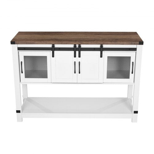 Coffee Bar Cabinet 473 x 157 x 32.7 in Farmhouse Coffee Bar Cabinet with 4Tier