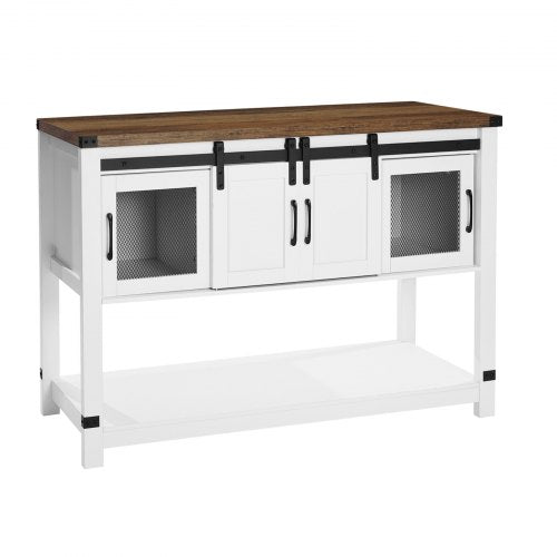 Coffee Bar Cabinet 473 x 157 x 32.7 in Farmhouse Coffee Bar Cabinet with 4Tier