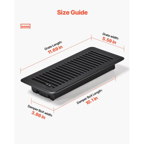 4 x 10 Inch Floor Registers 12Pack Vent Grilles HAVC HeavyDuty Walkable