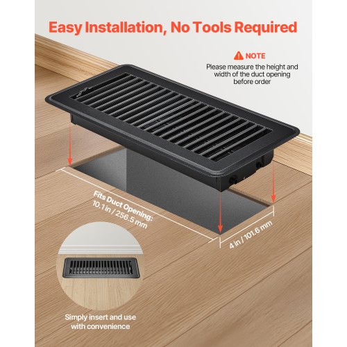 4 x 10 Inch Floor Registers 12Pack Vent Grilles HAVC HeavyDuty Walkable