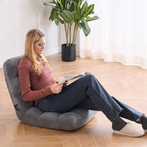 Floor Chair Recycled Foam Folding Sofa Chair with 14 Adjustable Positions