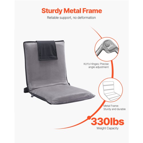 Floor Chair 6Position Adjustable Meditation Chair with Back Support