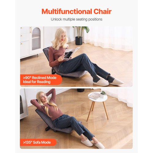 Floor Chair 6Position Adjustable Meditation Chair with Back Support