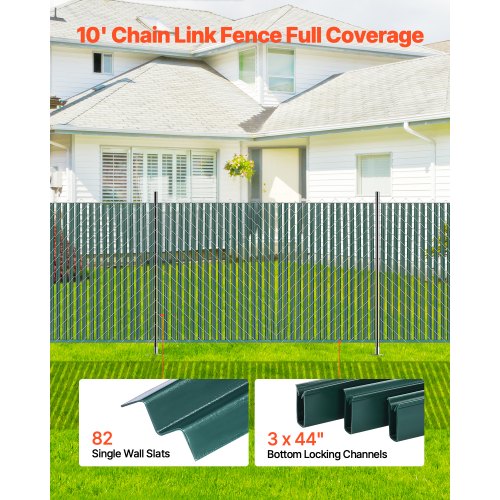 Bottom Locking Privacy Slats SingleWall Vertical BottomLocking Slats