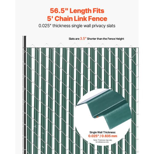 Bottom Locking Privacy Slats SingleWall Vertical BottomLocking Slats