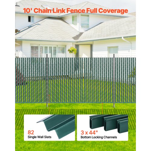 Bottom Locking Privacy Slats SingleWall Vertical BottomLocking Slats