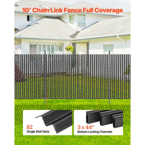 Bottom Locking Privacy Slats SingleWall Vertical BottomLocking Slats