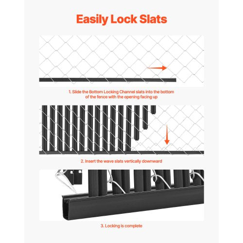 Bottom Locking Privacy Slats SingleWall Vertical BottomLocking Slats