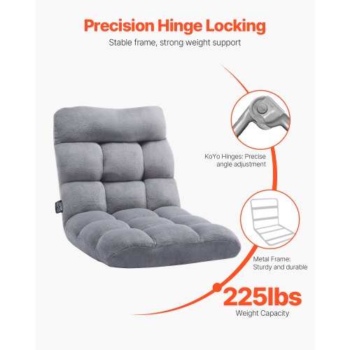 Floor Chair Recycled Foam Folding Sofa Chair with 14 Adjustable Positions