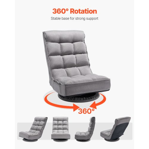 Swivel Floor Gaming Chair 360Degree Rotating Floor Chair with 4 Adjustable