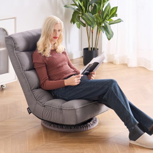Swivel Floor Gaming Chair 360Degree Rotating Floor Chair with 4 Adjustable