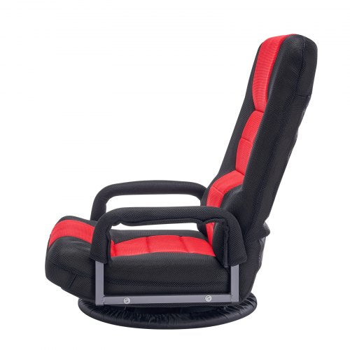 Swivel Floor Gaming Chair with Armrests 360Degree Rotating Floor Chair