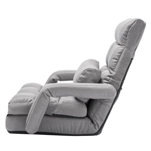 Floor Chair Floor Gaming Chair with 5 Adjustable Position and Back Support