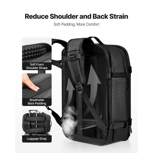 Vacuum Travel Backpack 65L Expandable Vacuum Seal Compression Travel