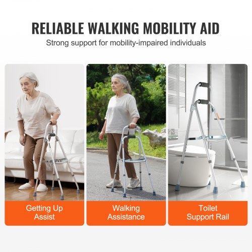 Folding Hemi Walker One Arm Folding Walker for Seniors with 6Level