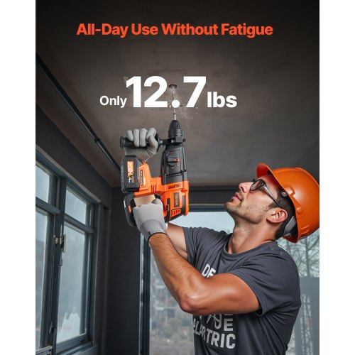 20V Brushless Cordless Hammer Drill LithiumIon 1 Inch Rotary Hammer