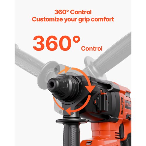 20V Brushless Cordless Hammer Drill LithiumIon 1 Inch Rotary Hammer