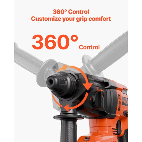 20V Brushless Cordless Hammer Drill LithiumIon 1.1 Inch Rotary Hammer