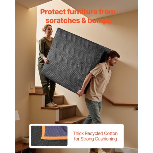 Moving Blankets 6 Pcs 72 x 40 in 32 lbsdz Large Packing Blankets with Cotton