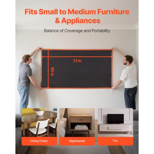 Moving Blankets 12 Pcs 72 x 40 in 32 lbsdz Large Packing Blankets with Cotton