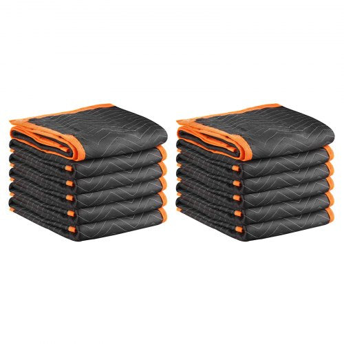 Moving Blankets 12 Pcs 72 x 40 in 32 lbsdz Large Packing Blankets with Cotton