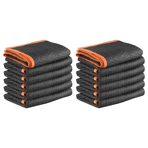 Moving Blankets 12 Pcs 72 x 40 in 32 lbsdz Large Packing Blankets with Cotton