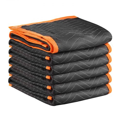 Moving Blankets 6 Pcs 80 x 72 in 35 lbsdz Large Packing Blankets with Cotton