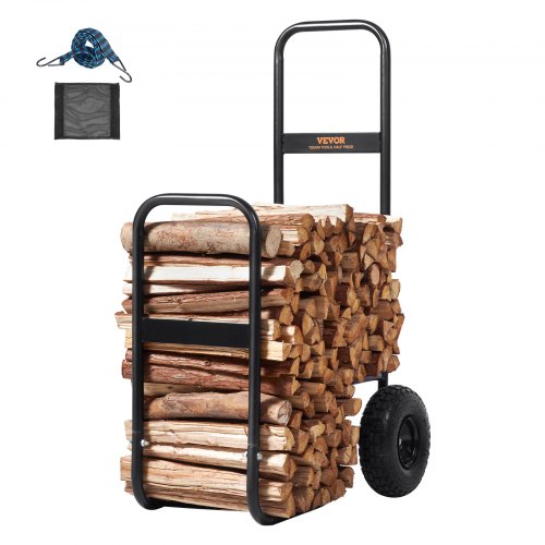 Firewood Log Cart 250 lbs Load Capacity Outdoor and Indoor Wood Rack