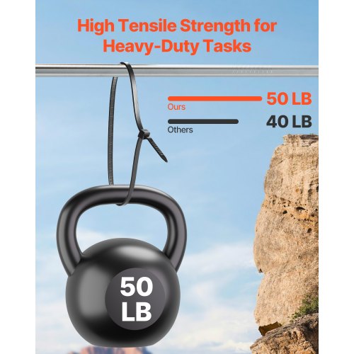 1000 Pack Cable Zip Ties 12inch Heavy Duty Cable Wire Ties with 50LBS High